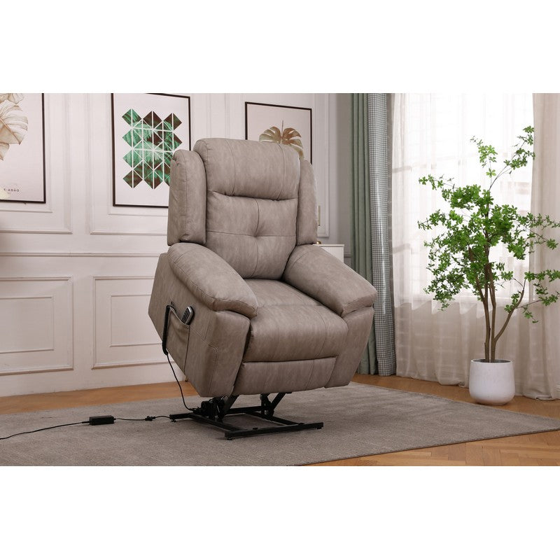 Montana Italian Classic Lift and Rise Chair Leather Feel - Grey