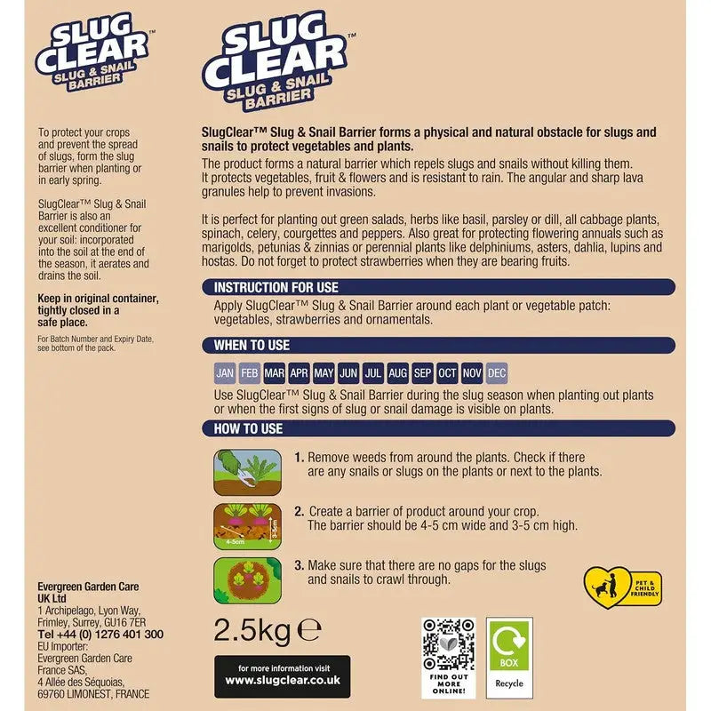 SlugClear & Snail Barrier 2.5kg - Gardening & Outdoors