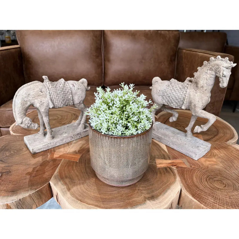 Small Beige Ceramic Planter - Pots & Planters