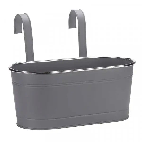Smart Garden 12 Inch Fence & Balcony Hanging Pot - Slate -
