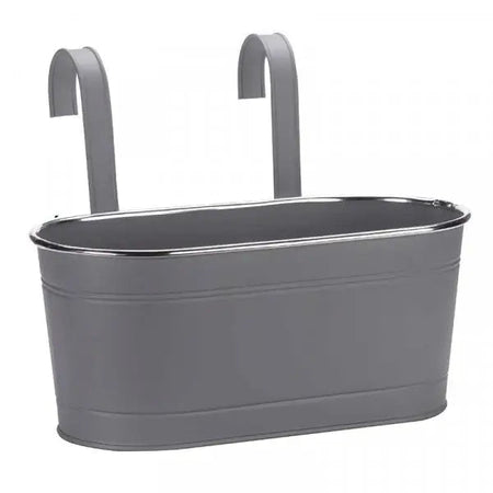 Smart Garden 12 Inch Fence & Balcony Hanging Pot - Slate -