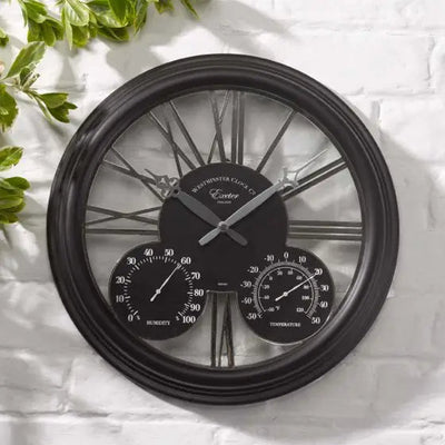 Smart Garden Altuna Exeter Black 15 Wall Clock - Wall Clock