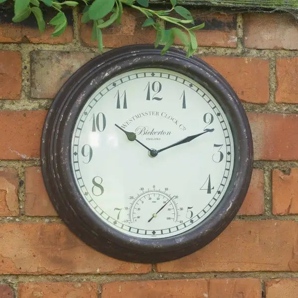 Smart Garden Bickerton Wall Clock & Thermometer 12 Inches -