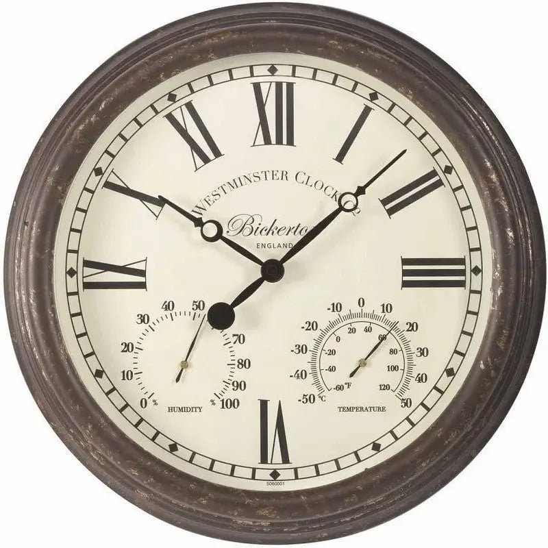 Smart Garden Bickerton Wall Clock & Thermometer - 15 Inch -