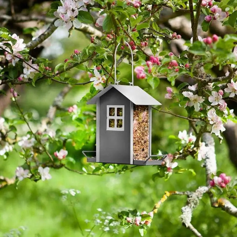 Smart Garden Chapel Wood Beach Hut Bird Seed Feeder
