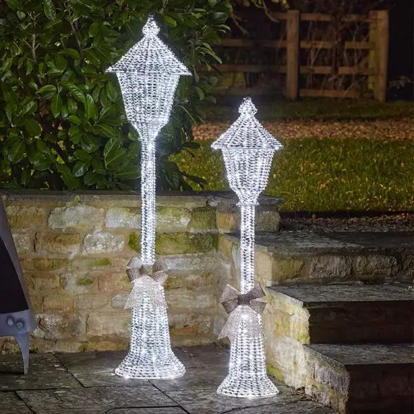 Smart Garden GlitterTwist Silver Lamp Post LV Various Sizes