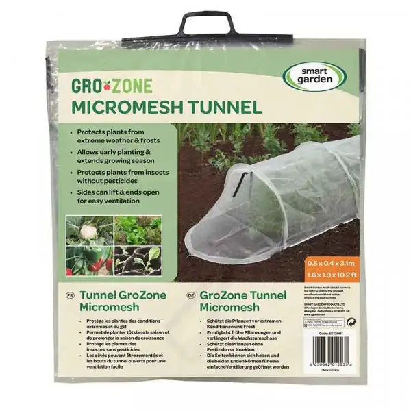 Smart Garden Grozone Greenhouse Micromesh Tunnel - 0.4 X 0.5