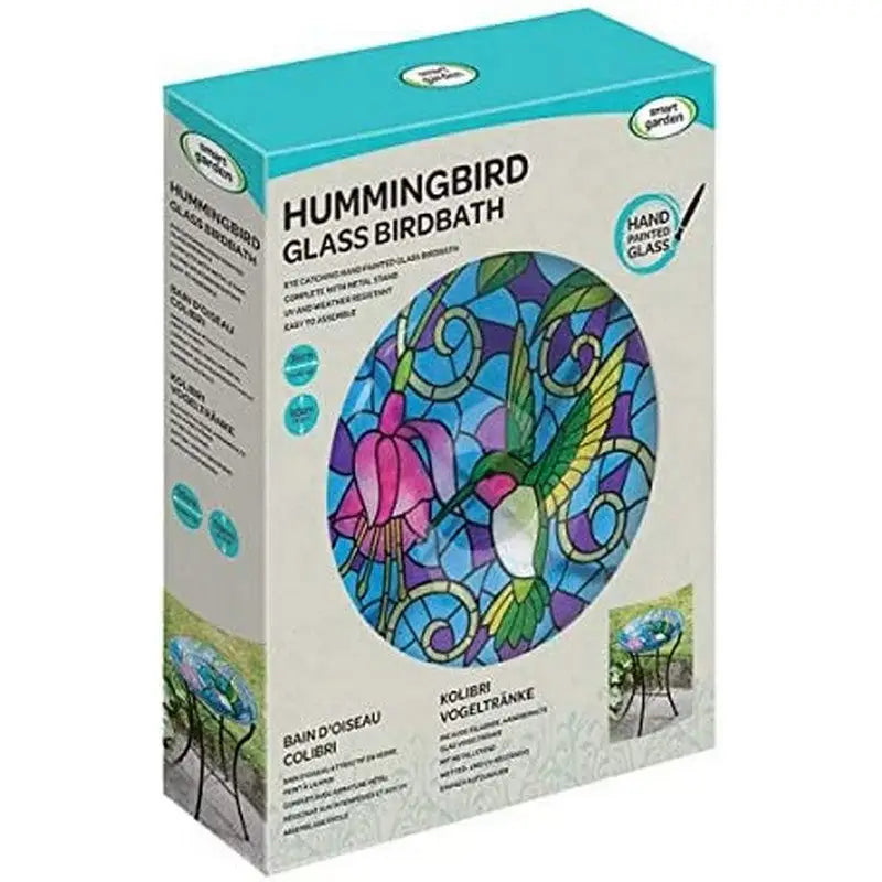 Smart Garden Hummingbird Glass Birdbath Table - Christmas