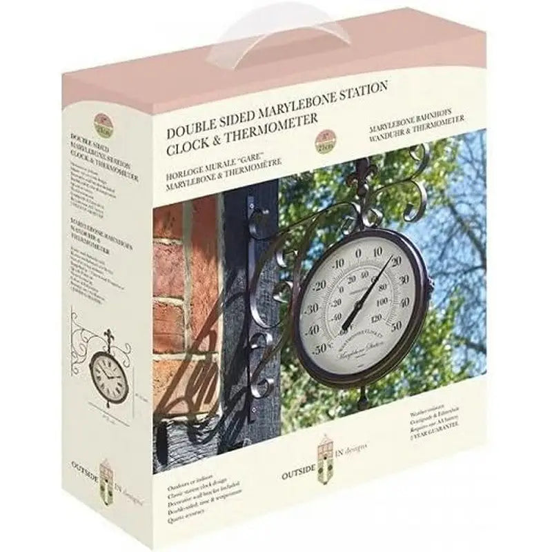 Smart Garden Marylebone Station Wall Clock And Thermometer