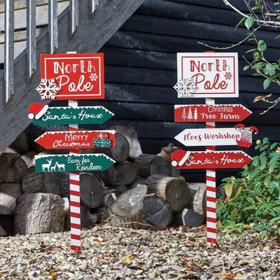 Smart Garden North Pole! Santa’s Sign 90 x 28cm - 2 Designs
