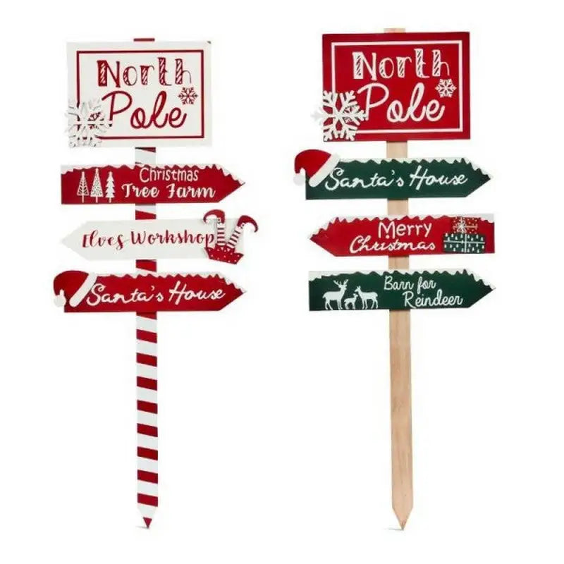 Smart Garden North Pole! Santa’s Sign 90 x 28cm - 2 Designs