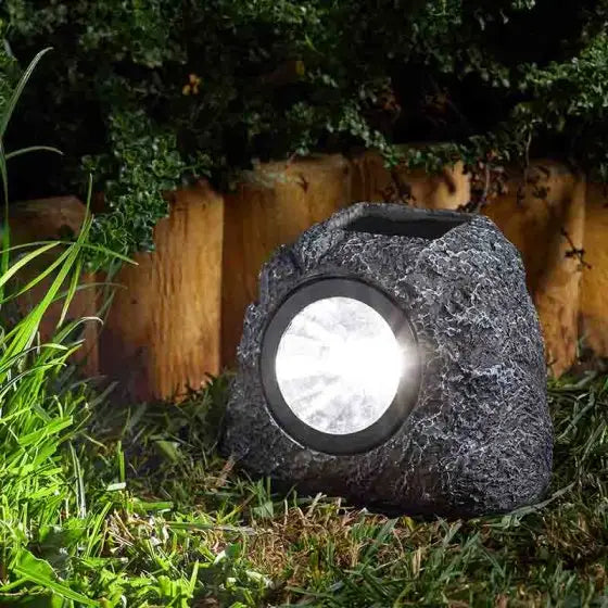 Smart Garden Rock 3 Lumen Outdoor Solar Powered Spotlight -