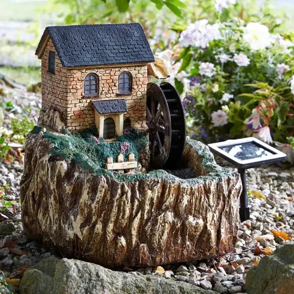Smart Garden Silhouette Solar Powered Water Mill Water