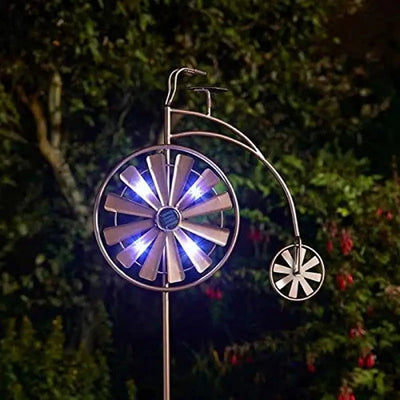 Smart Garden Solar Penny Farthing Wind Spinner - Garden &