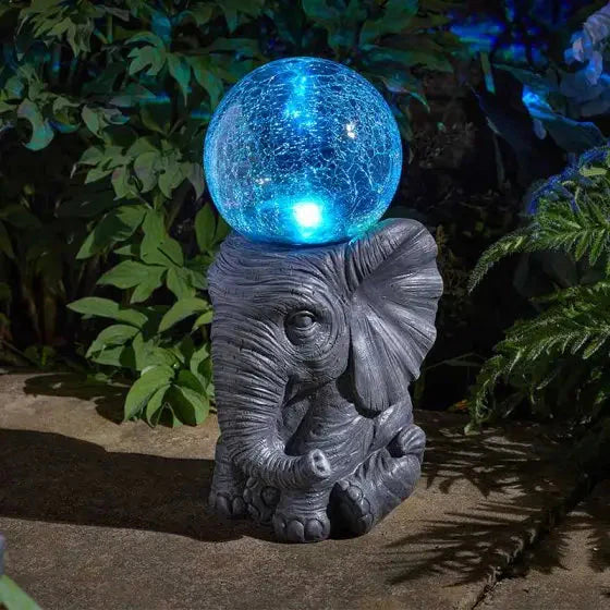 Smart Garden Solar Powered Elephant Orb - Gardening &