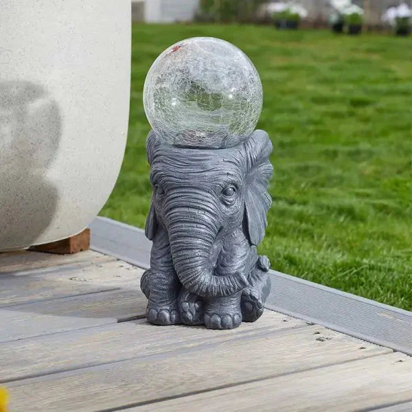 Smart Garden Solar Powered Elephant Orb - Gardening &