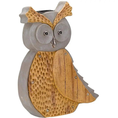 Smart Garden Wood Stone In-Lit Owl