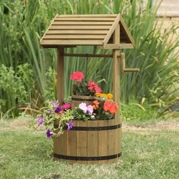 Smart Garden Woodland Wishing Well Plant Pot Planter -