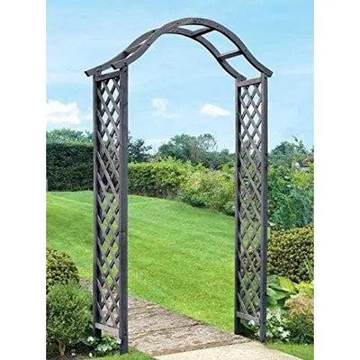 Smart Garden Woodland Wooden Garden Arbour Arch in Grey