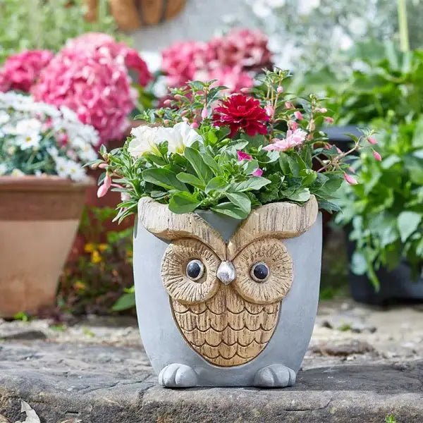 Smart Garden Woodstone Owl Planter - Gardening & Outdoors