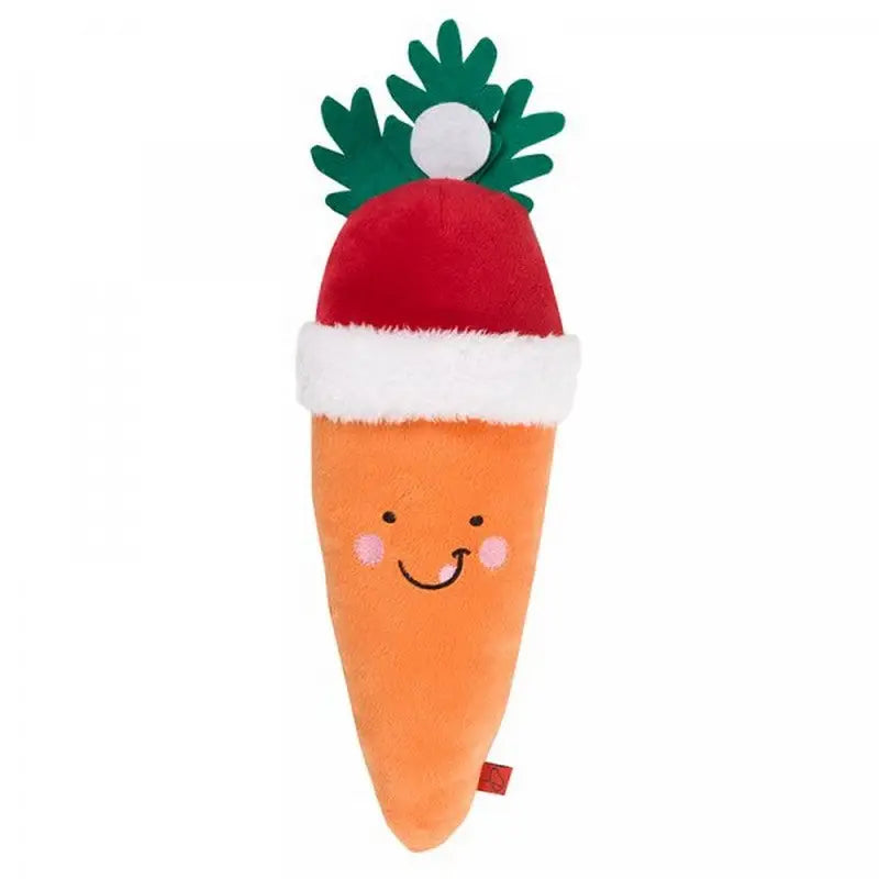 Smart Garden Zoon Santa Jumbo Plush Dog Toy - Carrot - Dog