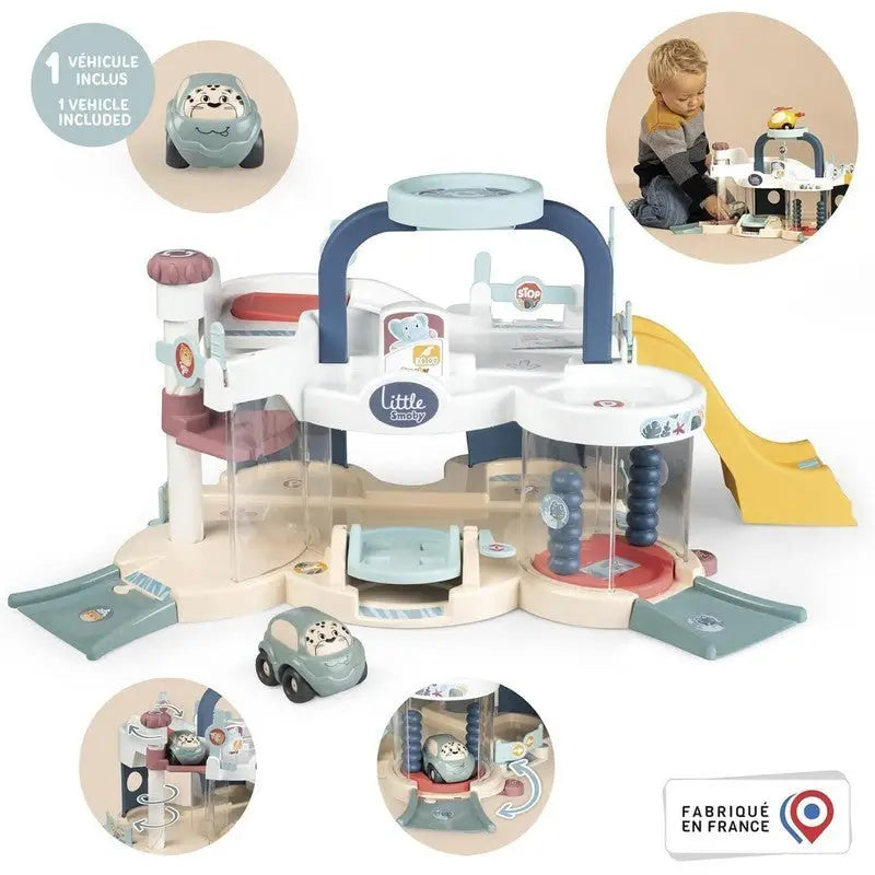 Smoby Premier Garage With Car Wash Station Lift