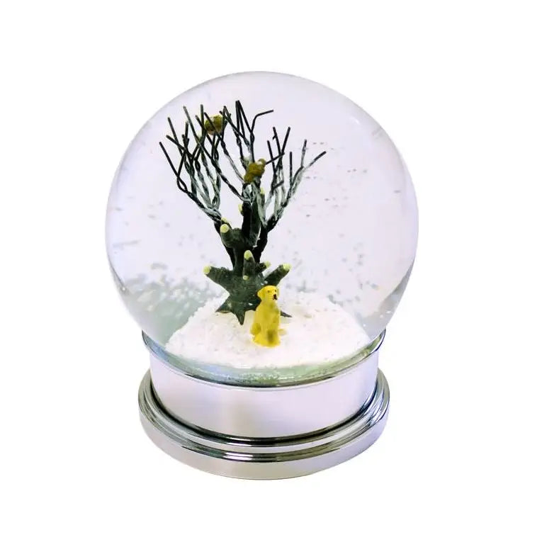 Snowglobe With Winter Scene Dog 10cm - Various Designs