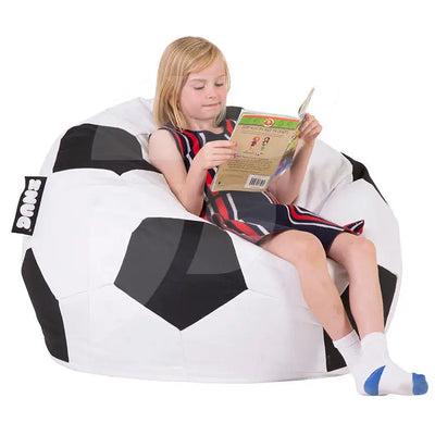 Snug 600D Football Bean Bag - Black & White - Furniture >>