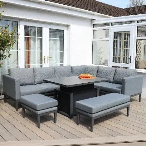 Soho Casual Dining Set With Adjustable Table - Grey