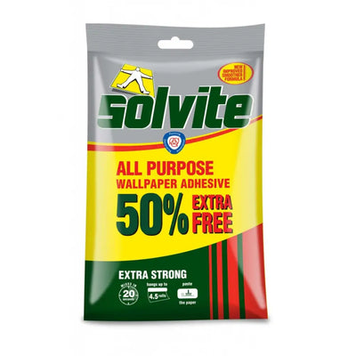 Solvite All Purpose Wallpaper Adhesive 68g 50% Extra Free