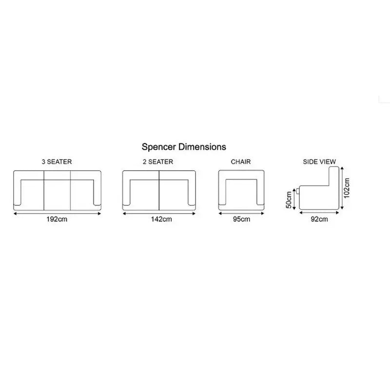 Spencer Light Grey Fabric Sofa Range - Homeware >>
