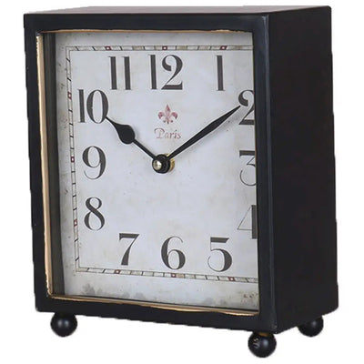 Square Metal Table Clock 20x10x24cm - Clocks