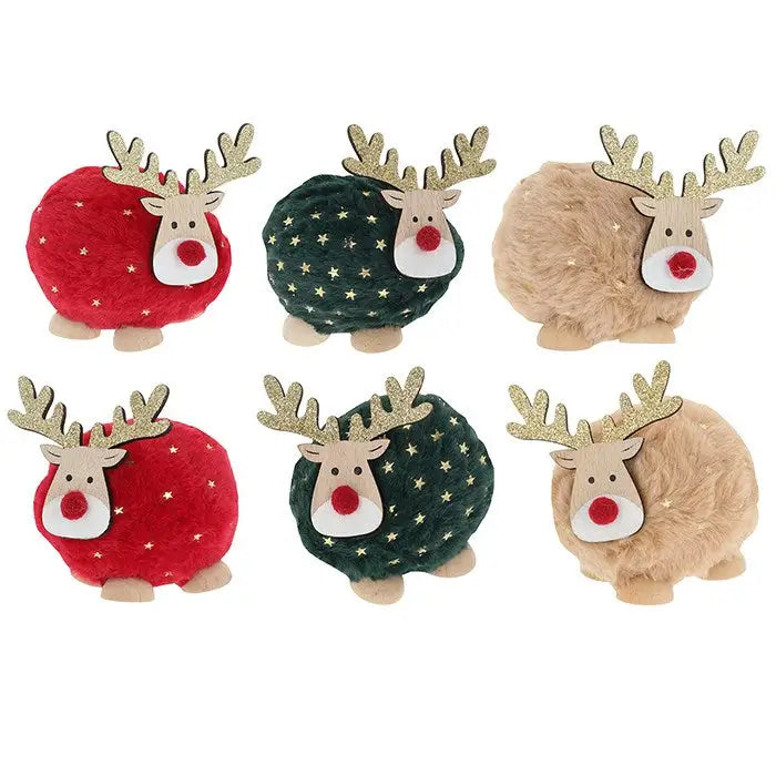 Starry Reindeer Standing Large - 6 Assorted Designs 1 Sent