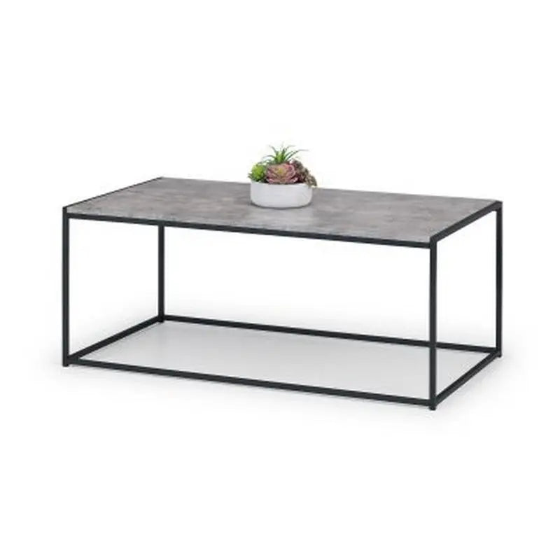 Staten Concrete Effect Coffee Table - 60cm x 110cm x 45cm -