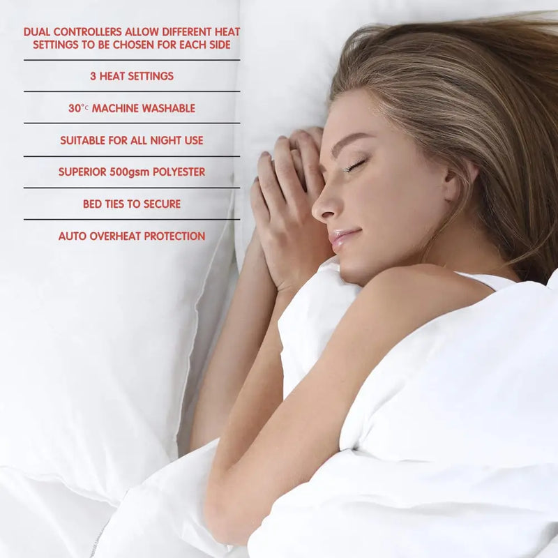 StayWarm Electric Blanket Double 140x150cm (Dual Control)