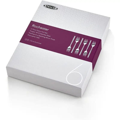 Stellar Rochester Set of 6 Pastry Forks - Kitchenware