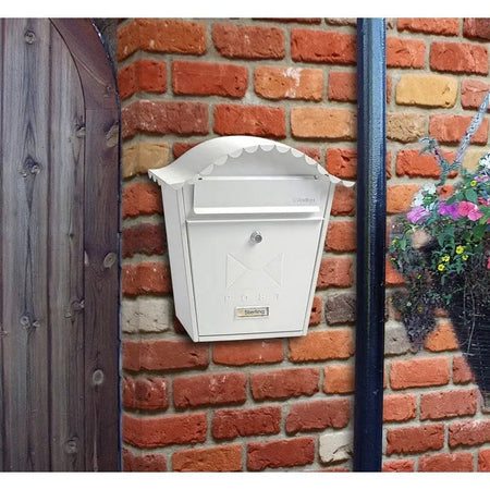 Sterling Classic Post Box With Bowed Roof Wall Mounted -