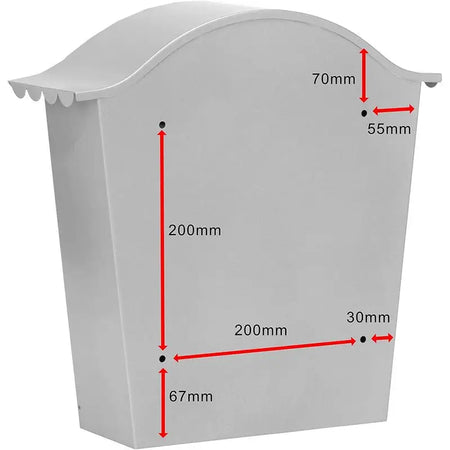 Sterling Classic Post Box With Bowed Roof Wall Mounted -