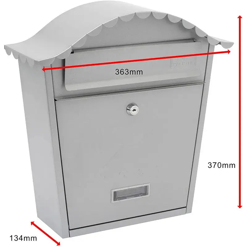 Sterling Classic Post Box With Bowed Roof Wall Mounted -