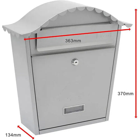 Sterling Classic Post Box With Bowed Roof Wall Mounted -