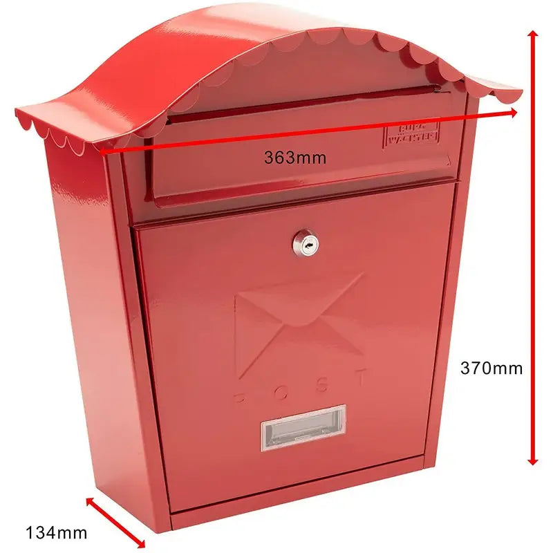 Sterling Classic Post Box With Bowed Roof Wall Mounted -
