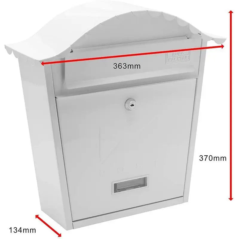 Sterling Classic Post Box With Bowed Roof Wall Mounted -