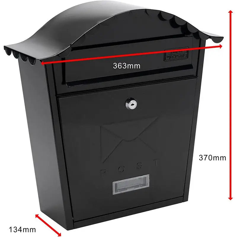 Sterling Classic Post Box With Bowed Roof Wall Mounted -