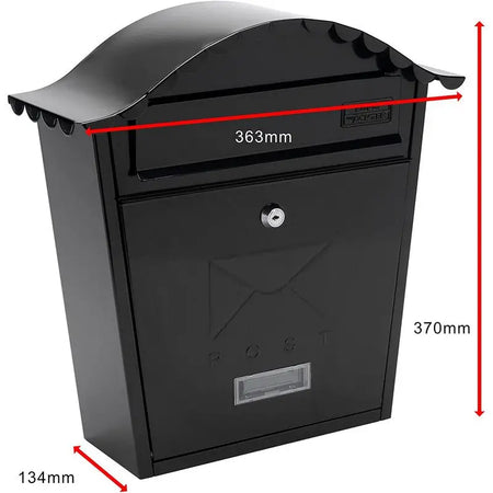 Sterling Classic Post Box With Bowed Roof Wall Mounted -