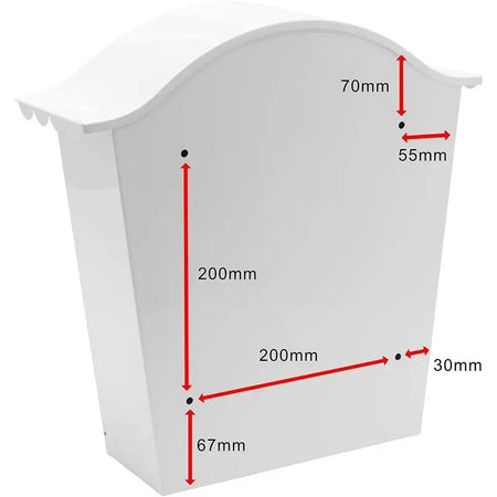 Sterling Classic Post Box With Bowed Roof Wall Mounted -
