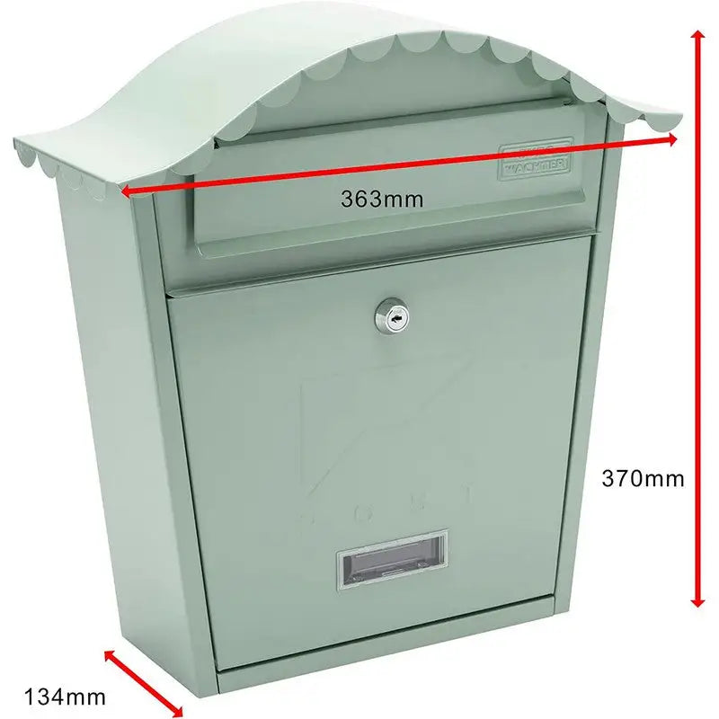 Sterling Classic Post Box With Bowed Roof Wall Mounted -