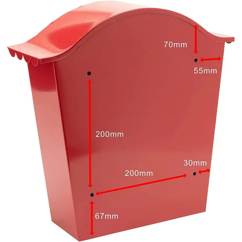 Sterling Classic Post Box With Bowed Roof Wall Mounted -