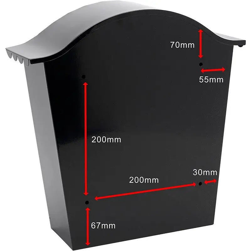 Sterling Classic Post Box With Bowed Roof Wall Mounted -