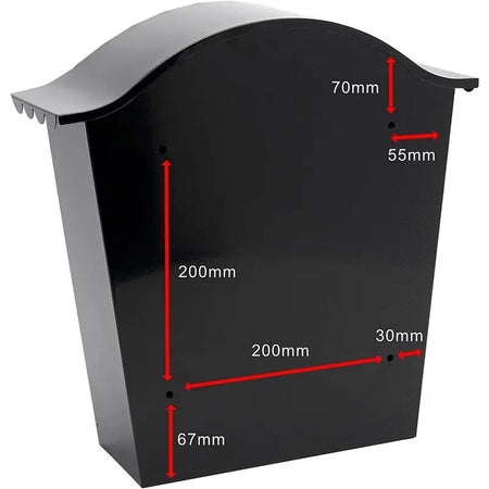 Sterling Classic Post Box With Bowed Roof Wall Mounted -