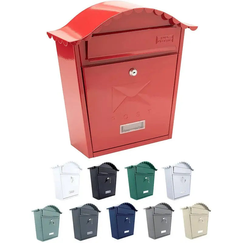 Sterling Classic Post Box With Bowed Roof Wall Mounted -